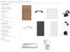 The bathroom offers a custom vanity cabinet, modern light fixtures, a vanity with a quartz countertop and sleek toilet at 12941 Morning Mist Pl, Venice, FL 34293