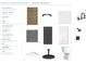 The primary bathroom features designer black fixtures, a double vanity with quartz countertop, and sleek cabinetry at 12941 Morning Mist Pl, Venice, FL 34293