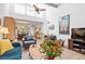 Spacious living room with vaulted ceilings, natural light, and an open floor plan, perfect for modern living at 1519 Pelican Point Dr # 288, Sarasota, FL 34231