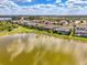 Scenic aerial view of waterfront homes with private pools in a beautiful residential community at 18032 Polo Trl, Bradenton, FL 34211
