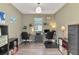This is an office with two desks, neutral walls, and a window at 18032 Polo Trl, Bradenton, FL 34211