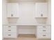 Bright office with custom built-in cabinets and drawers at 280 Hidden Bay Dr # 202, Osprey, FL 34229