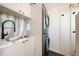 Compact laundry room with modern appliances, stylish countertops, and ample storage at 3608 54Th W Dr # 102, Bradenton, FL 34210