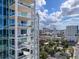 Modern condo building featuring private balconies with city views and outdoor seating at 540 N Tamiami Trl # 1503, Sarasota, FL 34236