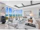 Bright living room showcasing amazing floor to ceiling water views, luxury seating, and modern decor at 540 N Tamiami Trl # 1503, Sarasota, FL 34236