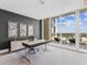 Spacious office with city views, sleek desk, and built-in storage, perfect for productivity at 540 N Tamiami Trl # 1503, Sarasota, FL 34236