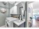Well-equipped laundry room with modern washer, dryer, sink and storage at 5515 Simonton St, Bradenton, FL 34203