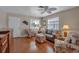 Inviting living room with hardwood floors, comfortable seating, and plenty of natural light at 5808 18Th W St # A & B, Bradenton, FL 34207
