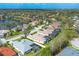 A view of the homes in a quiet neighborhood with screen enclosed pools and mature trees at 6357 Royal Tern Cir, Lakewood Ranch, FL 34202