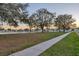 Residents can enjoy the serene beauty of the community lake from the sidewalk at 7135 Royal George Ct, Wesley Chapel, FL 33545