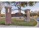 A Bridgewater Park entrance sign provides access to community recreation facilities at 7135 Royal George Ct, Wesley Chapel, FL 33545