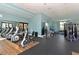 Indoor gym with multiple exercise machines including treadmills, ellipticals, bikes, and weights at 7213 Whittlebury Trl, Lakewood Ranch, FL 34202