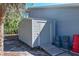 Exterior shed with a ramp, containers and palm tree to the left at 7816 15Th Nw Ave, Bradenton, FL 34209