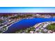 Expansive aerial view showcasing the community's lakefront location and well-maintained landscaping at 8224 Waterview Blvd, Lakewood Ranch, FL 34202
