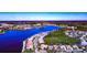 Aerial view of the neighborhood and lake, showcasing the community at 8224 Waterview Blvd, Lakewood Ranch, FL 34202