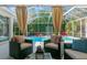 Relaxing screened lanai with comfortable seating overlooking a private pool and lush backyard at 8224 Waterview Blvd, Lakewood Ranch, FL 34202
