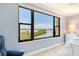 This primary bedroom has water views to enjoy every day at 8779 Midnight Pass Rd # 406H, Sarasota, FL 34242