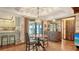 Eat-in dining area with a round table and sliding doors to the patio at 1444 Ridgewood Ln, Sarasota, FL 34231