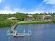 Waterfront estate features lush landscaping, private dock, and tranquil views, creating a serene retreat at 1930 Bayshore Dr, Englewood, FL 34223
