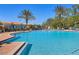 Large outdoor community pool with ample seating and palm trees, perfect for relaxation at 261 Portofino Dr, North Venice, FL 34275