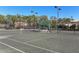 Well-maintained tennis courts with lush landscaping and lighting for evening games at 261 Portofino Dr, North Venice, FL 34275