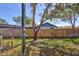Charming backyard featuring a well-maintained lawn, wooden fence, and mature tree providing shade at 2808 60Th W Ave # 1603, Bradenton, FL 34207