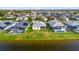 Aerial view of backyard, water, and neighboring homes at 3838 Manorwood Loop, Parrish, FL 34219