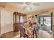 Dining area with a table set for six and with a hutch for storage at 392 Yeager St, Port Charlotte, FL 33954