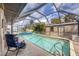 Screened-in pool featuring cozy chairs and a relaxing atmosphere at 392 Yeager St, Port Charlotte, FL 33954