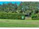 Scenic Crane Lake bordered by lush green grass, foliage and mature trees, creating a tranquil setting at 4141 Entrada Ct, Sarasota, FL 34238