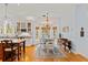 Breakfast area with dining table, white cabinets and windows for plenty of light at 4871 Hoyer Dr, Sarasota, FL 34241