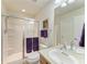 Well-maintained bathroom with glass shower, modern vanity, and neutral color scheme at 5015 98Th E Ave, Parrish, FL 34219