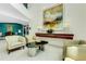 Elegant lobby showcasing modern decor, comfortable seating, and stylish artwork, creating a welcoming atmosphere at 988 Blvd Of The Arts # 1209, Sarasota, FL 34236