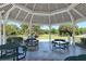 A covered gazebo with picnic tables provides a comfortable outdoor space for gatherings and enjoying the community park at 1711 Southwood St # 1711, Sarasota, FL 34231