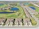 Aerial shot of a community with golf courses, serene lakes, and perfectly lined homes at 18117 Gawthrop Dr # 101, Lakewood Ranch, FL 34211