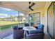 Cozy lanai with comfortable seating, ideal for relaxing and entertaining guests at 18117 Gawthrop Dr # 101, Lakewood Ranch, FL 34211