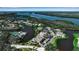 Aerial view of waterfront homes and community amenities at 318 108Th St W # 318, Bradenton, FL 34209