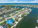 Aerial view of property with waterfront access and neighboring properties at 525 68Th St St, Holmes Beach, FL 34217