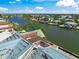 Aerial view of property showing waterway and waterfront community at 525 68Th St St, Holmes Beach, FL 34217