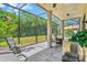 Relaxing screened patio with view of the yard at 6156 41St E St, Bradenton, FL 34203