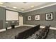 Resident theater room with tiered seating and projector screen for movie viewing at 750 N Tamiami Trl # 604, Sarasota, FL 34236