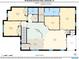 Detailed floor plan of the home's layout, highlighting the kitchen, living area, bedrooms, and bathrooms at 8323 Enclave Way # 104, Sarasota, FL 34243