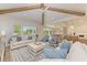 Open-concept living area flows into kitchen and dining area, creating an ideal space for entertaining at 215 83Rd St, Holmes Beach, FL 34217