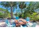 Tranquil water view from the backyard patio at 417 Tortuga Dr, Nokomis, FL 34275