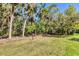 Lush backyard with mature trees providing shade and privacy at 4480 Cinnamon Dr # 2408, Sarasota, FL 34238