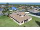 Aerial view of the home showcasing the large yard and screened lanai at 5412 72Nd E Ter, Ellenton, FL 34222