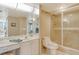 Bright bathroom with a glass shower, stylish fixtures, and ample vanity space, providing a spa-like experience at 5855 Midnight Pass Rd # 303, Sarasota, FL 34242