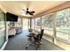 Enclosed sunroom offering an area to relax, work, and enjoy the outdoors while protecting you from the elements at 6924 Tuxedo St, Englewood, FL 34224