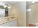 Bathroom vanity with ample counter space, bright lighting, and essential amenities for a fresh and clean experience at 1325 Gulf Dr N # 247, Bradenton Beach, FL 34217