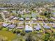 Beautiful aerial view of a waterside home nestled among lush greenery at 3319 Mayflower St, Sarasota, FL 34231
